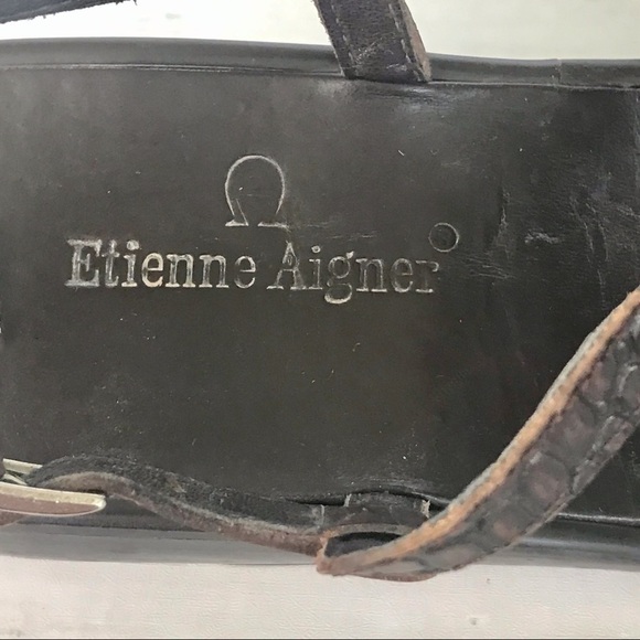 Etienne Aigner Grant Leather Strappy Sandal - Picture 8 of 11